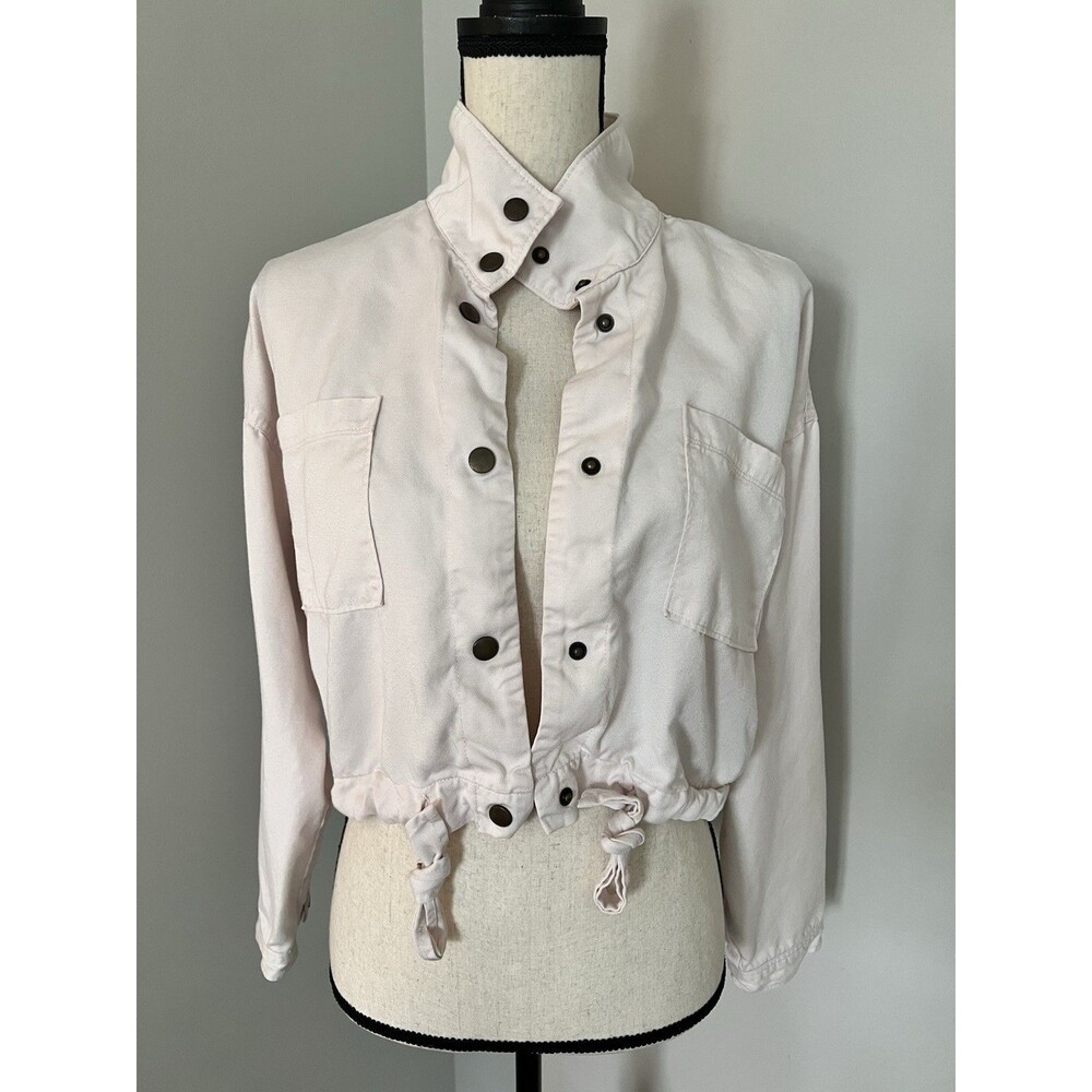 Marine Layer Lightweight Snap Front Jacket Pink XS EUC